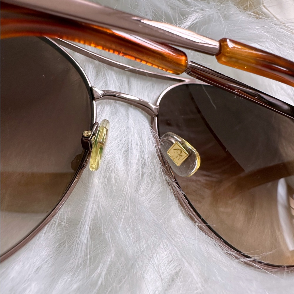 Kate Spade Aviator Sunglasses with Brown Glitter - Picture 5 of 12